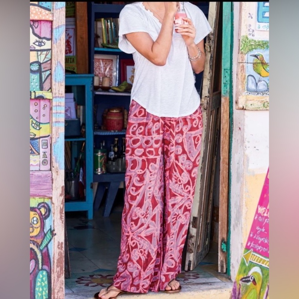 NWT Sundance Himari Floral Pants in Vibrant Fuchsia. M. Let’s GO Spring!!